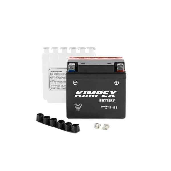 Kimpex Batterie Haute Performance AGM sans entretien YTZ7S-BS (12 V, 130 A CCA)