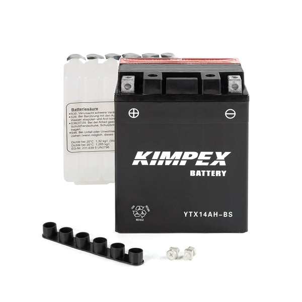 Kimpex Batterie Haute Performance AGM sans entretien YTX14AH-BS (12 V, 210 A CCA)