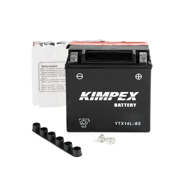 Kimpex Batterie AGM sans entretien YTX14L-BS (12 V, 200 A CCA)