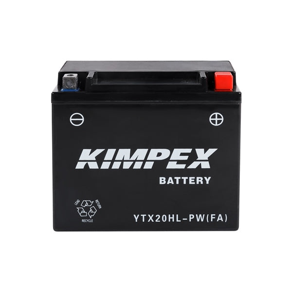 Kimpex Batterie AGM sans entretien YTX20HL-PW (12 V, 18 Ah)