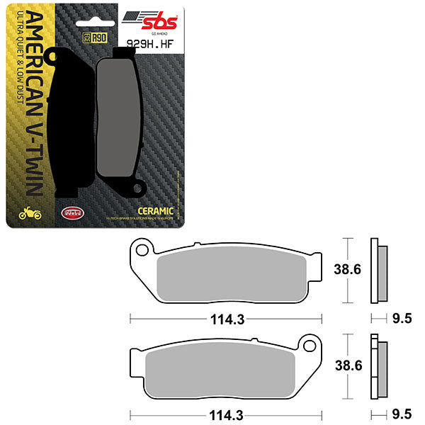 SBS HIGH POWER & NOISE REDUCTION CERAMIC BRAKE PAD (6490929100)