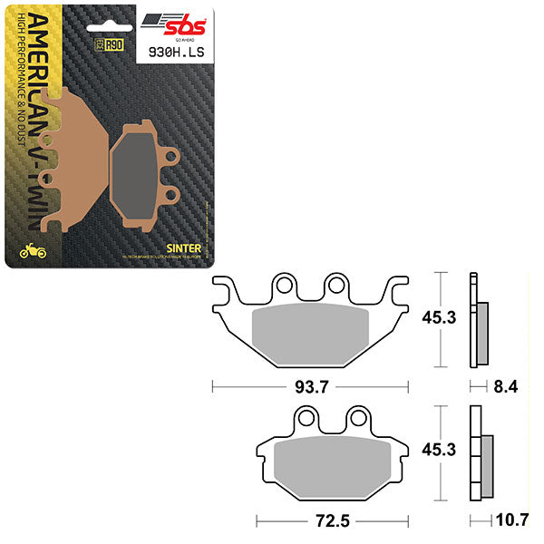 SBS HIGH PERFORMANCE & NO DUST SINTER BRAKE PAD (6560930100)
