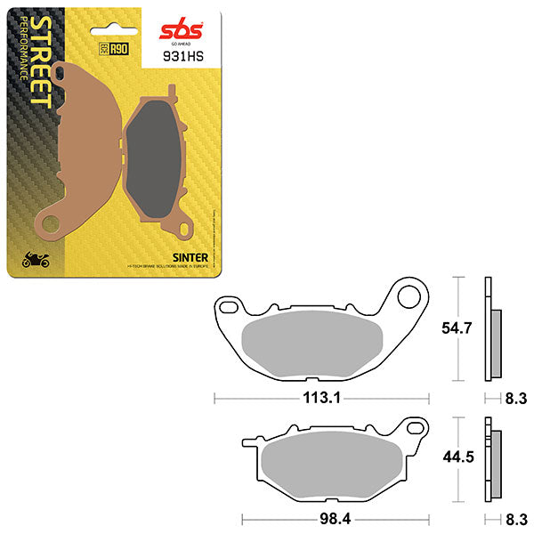 SBS PERFORMANCE HS SINTER BRAKE PAD (6250931100)