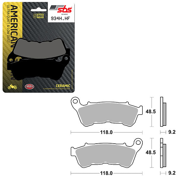 SBS HIGH POWER & NOISE REDUCTION CERAMIC BRAKE PAD (6490934100)