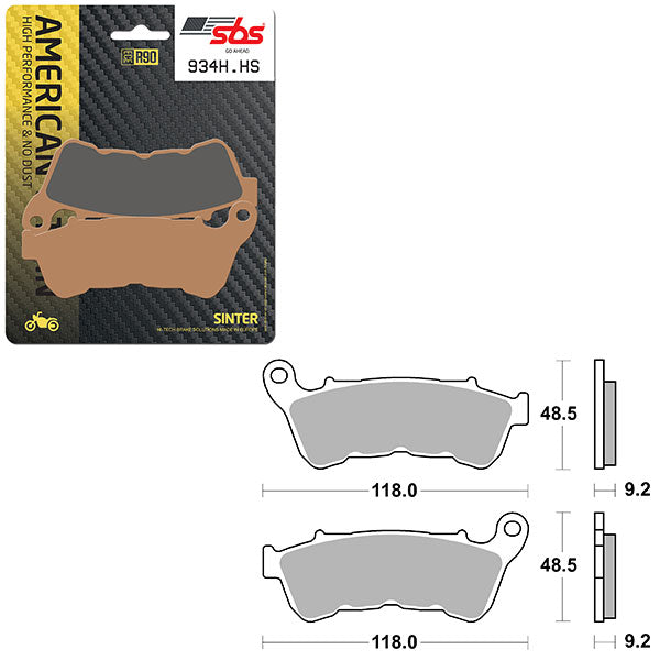 SBS HIGH PERFORMANCE & NO DUST SINTER BRAKE PAD (6550934100)