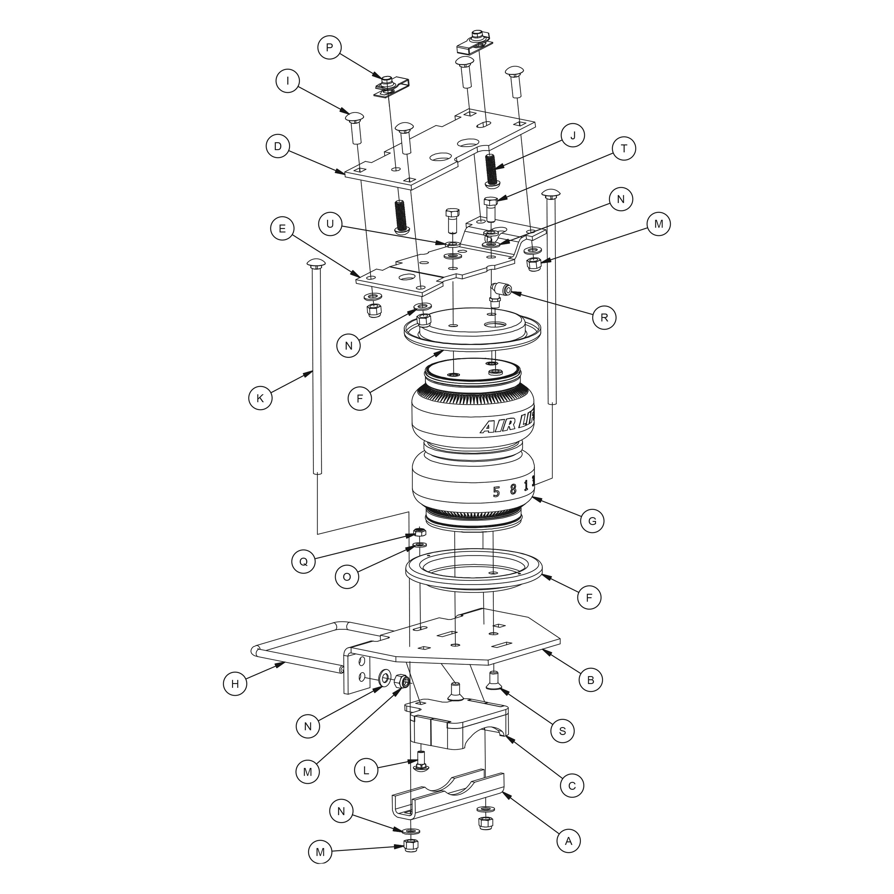 LoadLifter 5000 Air Spring Kit F250/350 17-19, F450 17-21 - Récréashop