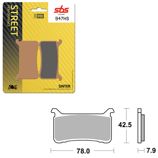 SBS PERFORMANCE HS SINTER BRAKE PAD (6250947100)