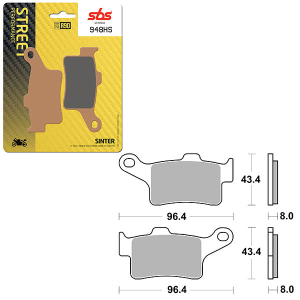 SBS PERFORMANCE HS SINTER BRAKE PAD (6250948100)