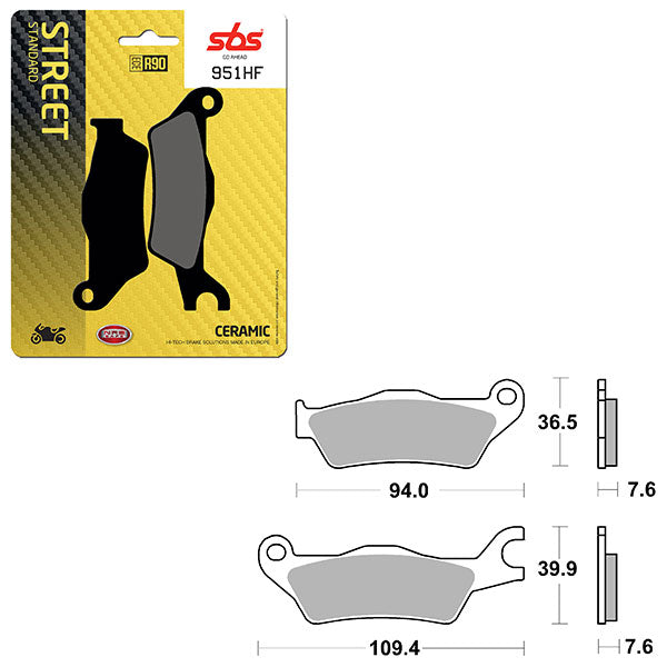 SBS ATV/UTV CERAMIC BRAKE PAD (6190951100)