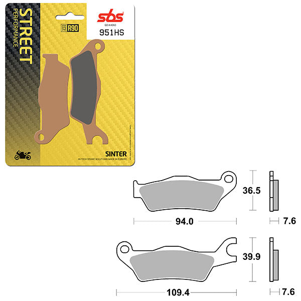 SBS PERFORMANCE HS SINTER BRAKE PAD (6250951100)
