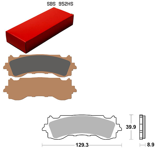 SBS PERFORMANCE HS SINTER BRAKE PAD (6250952100)