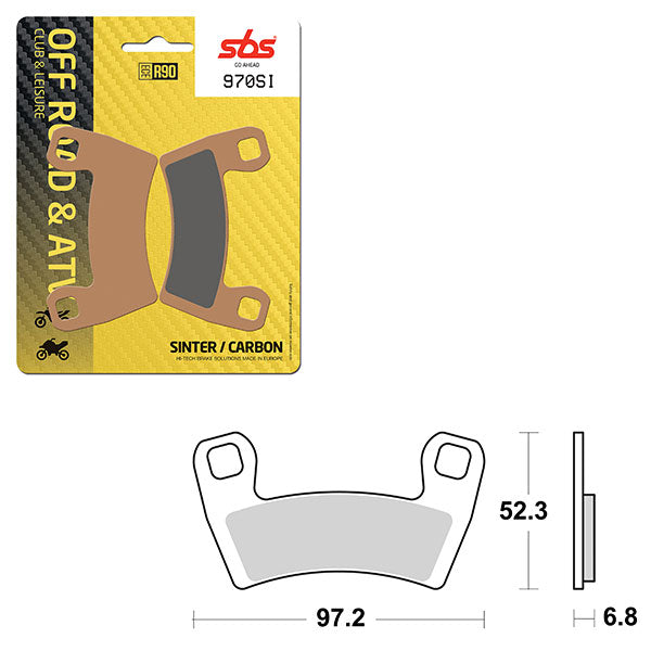 SBS ATV/UTV SINTER BRAKE PAD (6240970100)