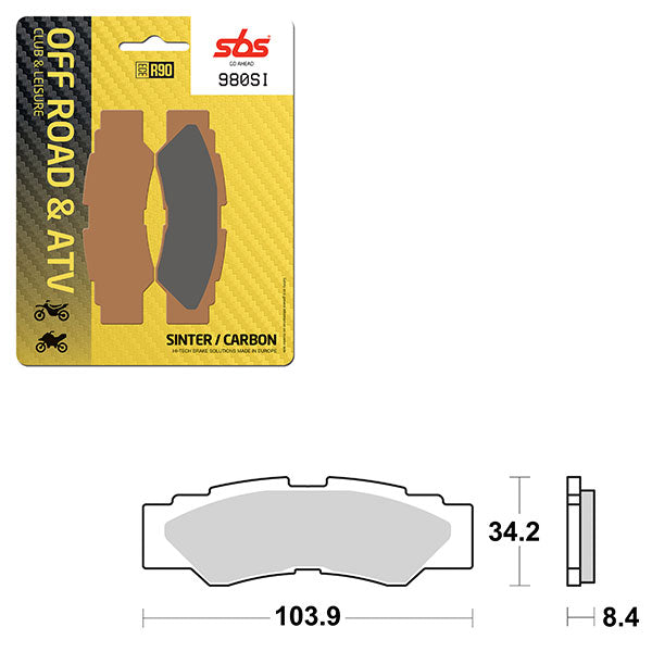 SBS ATV/UTV SINTER BRAKE PAD (6240980100)