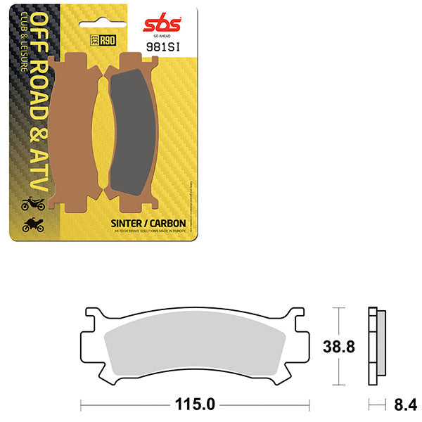 SBS ATV/UTV SINTER BRAKE PAD (6240981100)