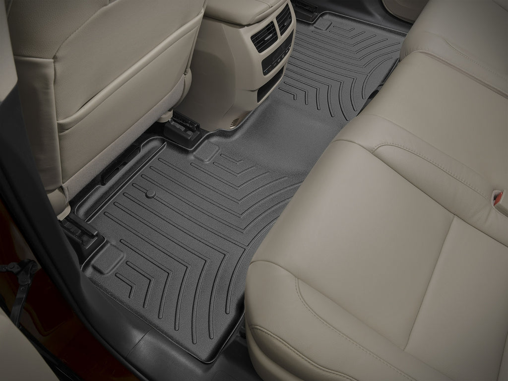 Tapis arrière FloorLiner noir WeatherTech Acura MDX 2014-2020 (selon la version, voir compatibilité) - Récréashop