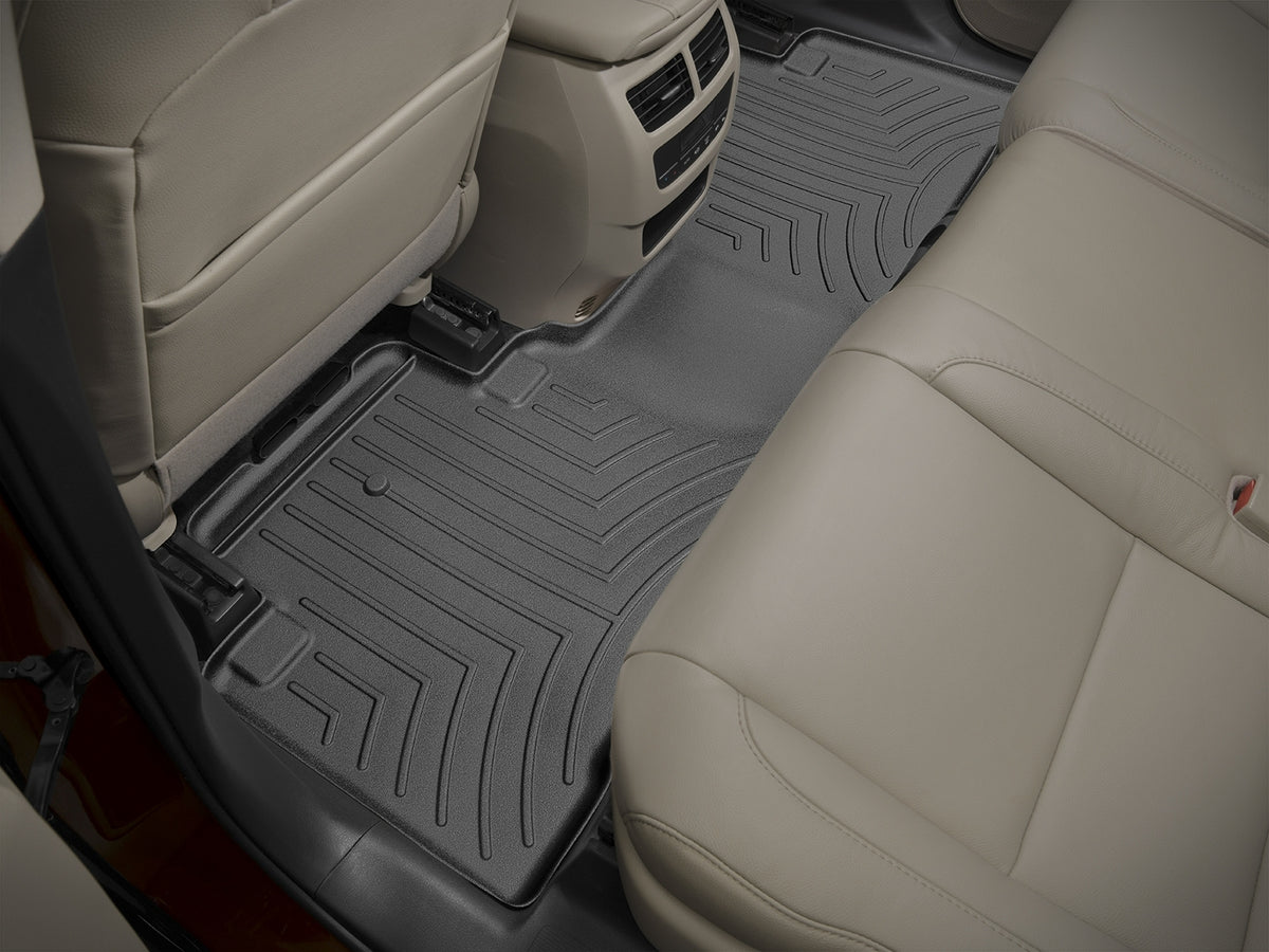 Tapis arrière FloorLiner noir WeatherTech Acura MDX 2014-2020 (selon la version, voir compatibilité) - Récréashop