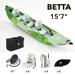 KAYAK GONFLABE BETTA 3 PERSONNE - Récréashop