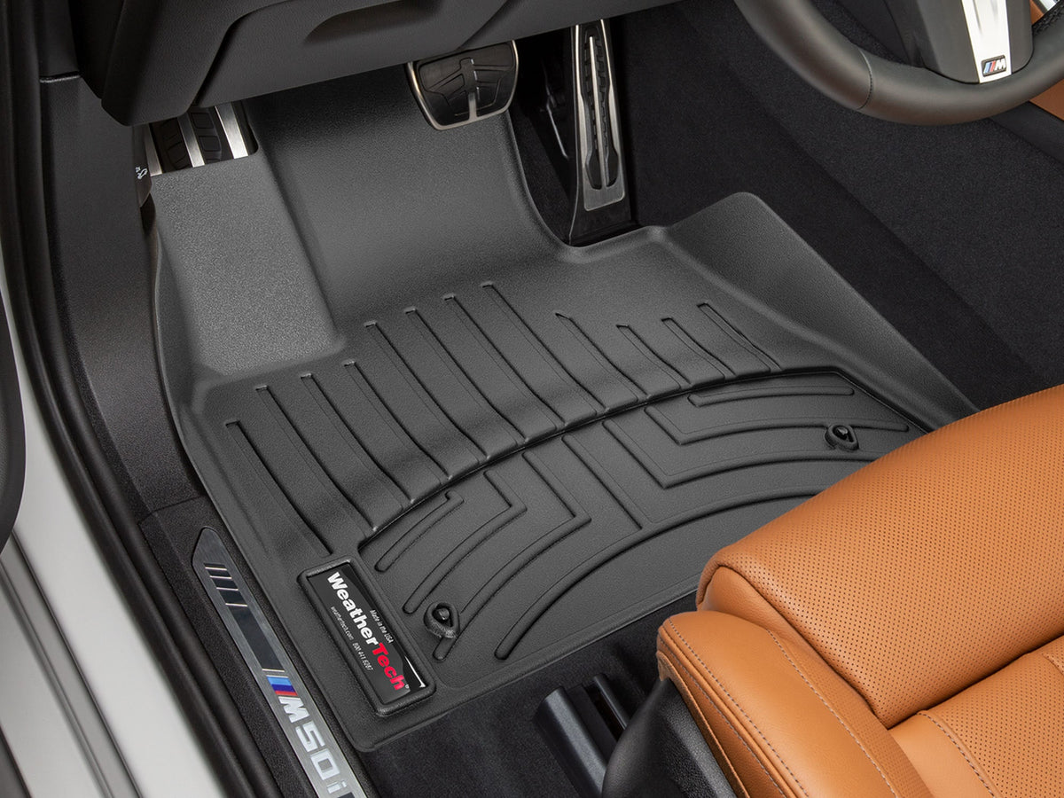 Tapis avant FloorLiner noir WeatherTech BMW X7 40i 2019-2027 et autres véhicules - Récréashop