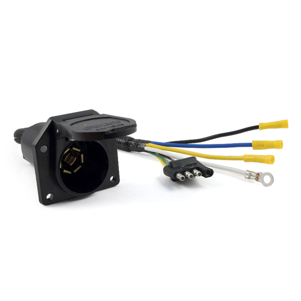 Adaptateur 4 brins plats (auto) à 7 brins ronds (remorque) CURT - RecreaShop