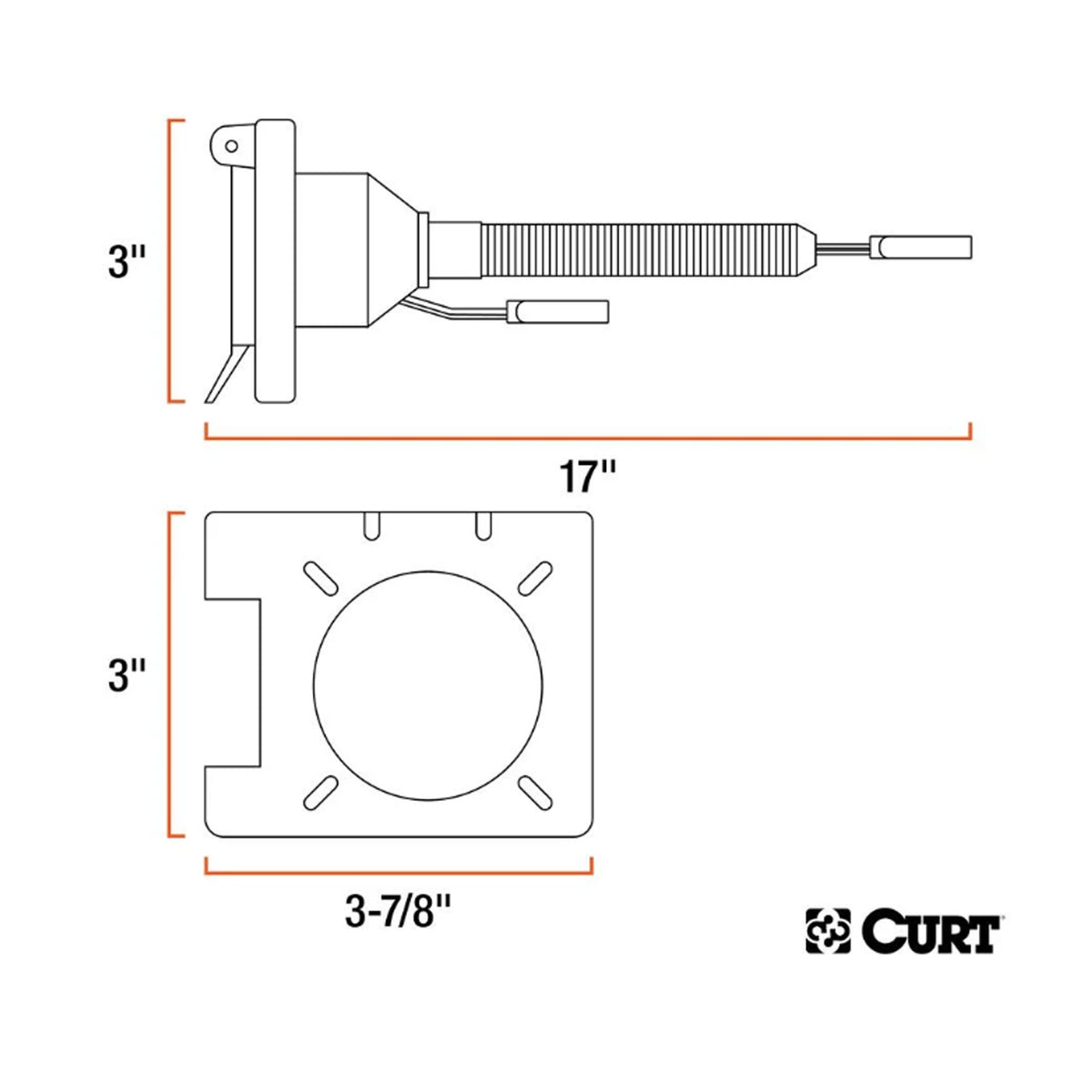 Adaptateur 4 brins plats (auto) à 7 brins (remorque) double sortie et vérificateur intégré CURT - RecreaShop