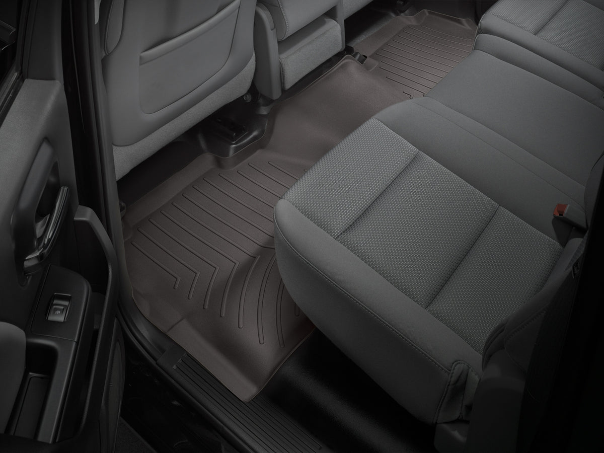 Tapis arrière FloorLiner cacao WeatherTech Chevrolet Silverado 1500 2014-2018 / GMC Sierra / Sierra Denali 1500 2014-2018 (selon la version, voir compatibilité) - Récréashop