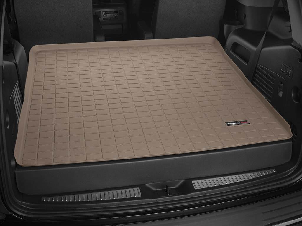 Tapis de coffre Cargo Liner derrière la 2e rangée beige WeatherTech Cadillac Escalade 2015-2020 et autres véhi - Récréashop