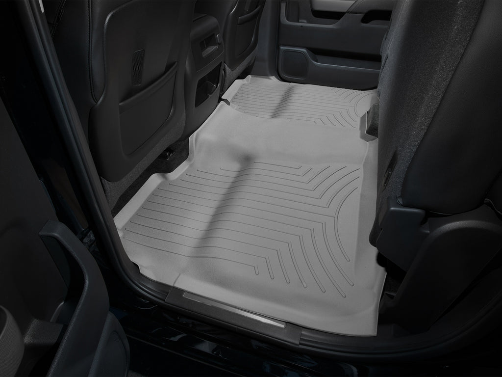 Tapis arrière FloorLiner gris WeatherTech Chevrolet Silverado 1500 2014-2018 / GMC Sierra / Sierra Denali 1500 2014-2018 (selon la version, voir compatibilité) - Récréashop