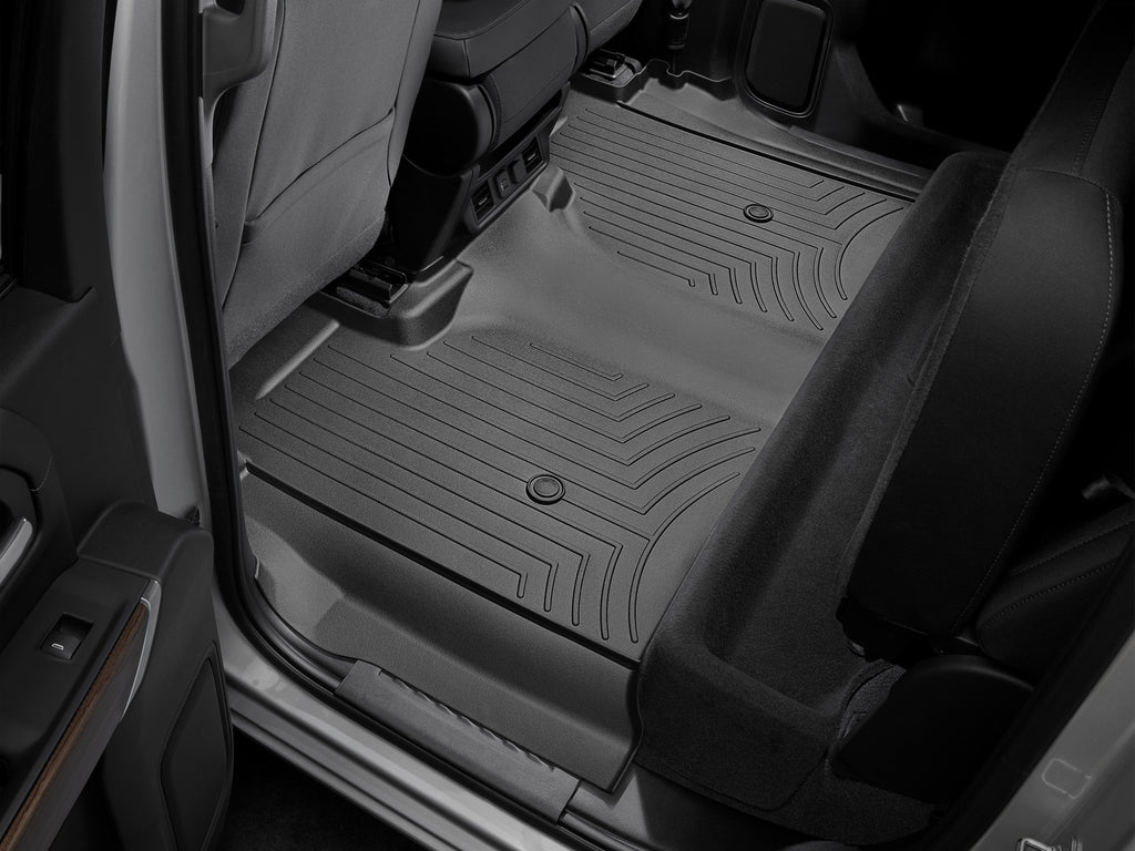 Tapis arrière FloorLiner noir WeatherTech GMC Sierra / Sierra Denali 2500HD / 3500HD 2020-2026 et autres véhicules (selon la version, voir compatibilité) - Récréashop