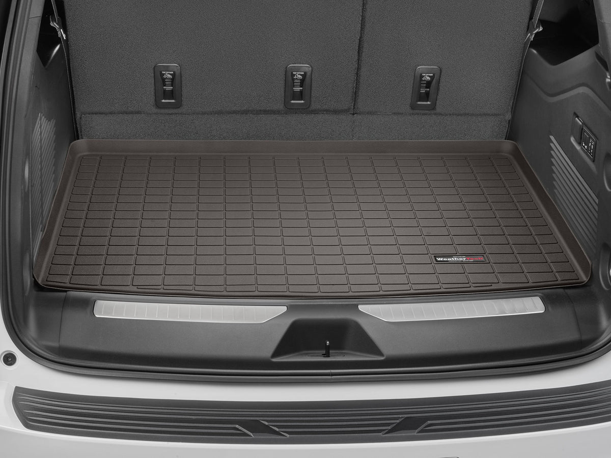 Tapis de coffre Cargo Liner derrière la 3e rangée cacao WeatherTech Cadillac Escalade ESV 2021-2027 et autres  - Récréashop
