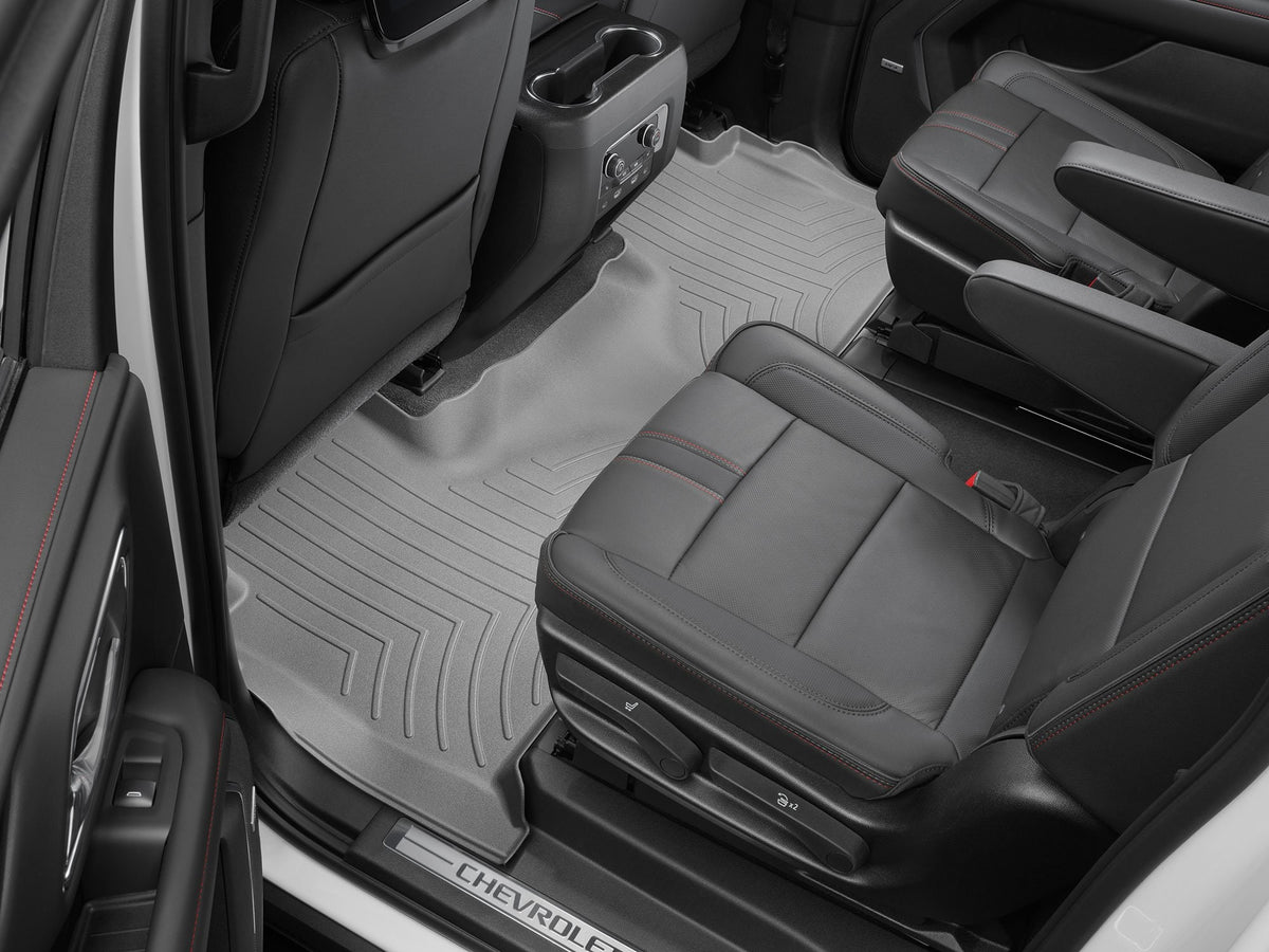 Tapis arrière FloorLiner gris WeatherTech Cadillac Escalade 2021-2027 et autres véhicules - Récréashop