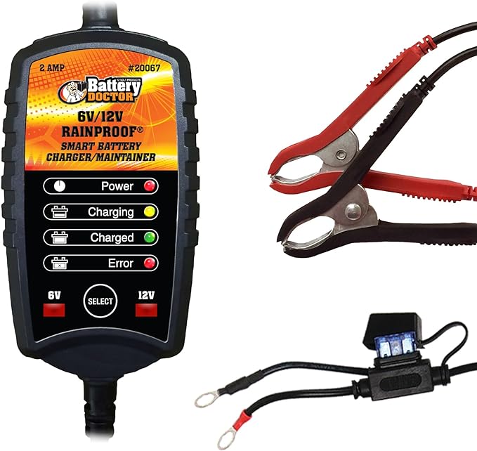 Chargeur et mainteneur de batterie 6 à 12 volts - Récréashop