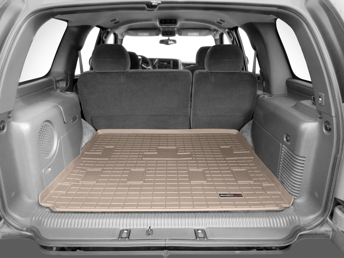 Tapis de coffre Cargo Liner derrière la 2e rangée beige WeatherTech Chevrolet Tahoe 2000-2006 et autres véhicu - Récréashop