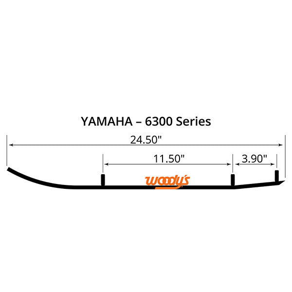 Patin en carbure Flat-Top Extender Trail III Woody's 4" (EYV3-6300)