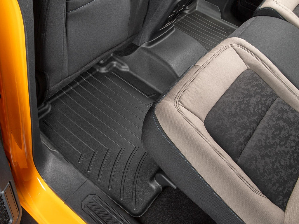 Tapis arrière FloorLiner noir WeatherTech Ford Bronco 2021-2026 / Ford Bronco Raptor 2022-2026 (4 portes, plancher tapissé seulement) - Récréashop