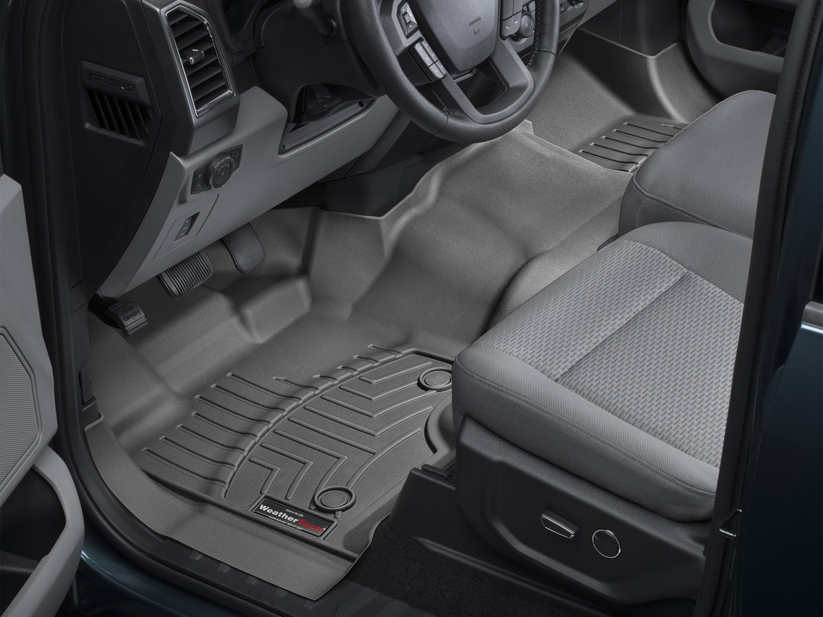 Tapis avant une pièce FloorLiner noir WeatherTech Ford F-150 2015-2026 (selon la version, voir compatibilité) - Récréashop