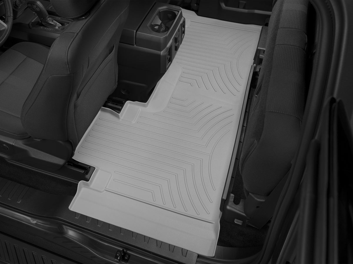 Tapis arrière FloorLiner gris WeatherTech Ford F-150 2015-2026 / Ford F-150 Raptor 2017-2020 (selon la version, voir compatibilité) - Récréashop