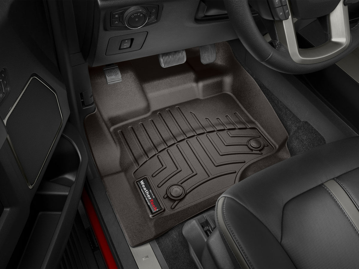 Tapis avant FloorLiner cacao WeatherTech Ford F-150 2015-2026 et autres véhicules (selon la version, voir compatibilité) - Récréashop