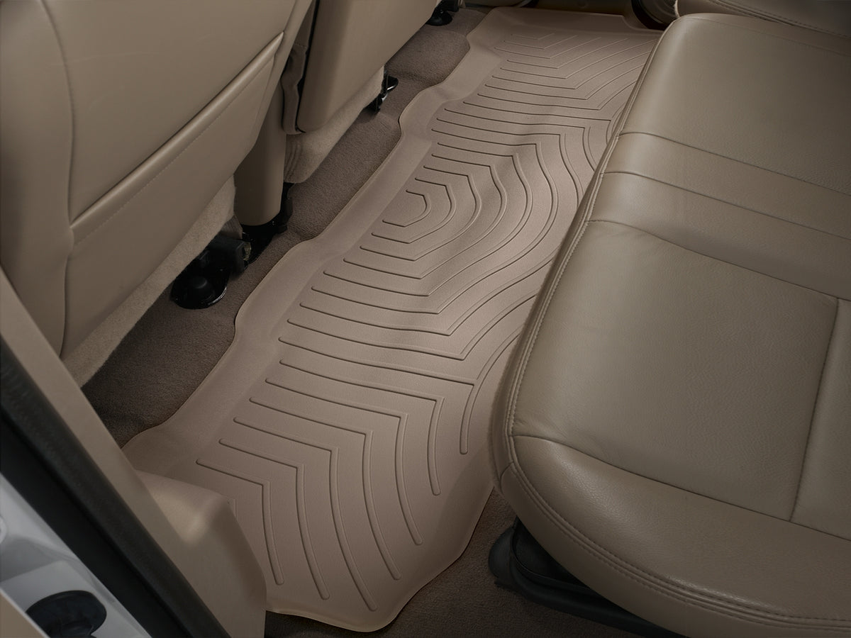 Tapis arrière FloorLiner beige WeatherTech Ford F-250/F-350/F-450/F-550 1999-2010 (SuperCrew (cabine double), transmission automatique seulement) - Récréashop