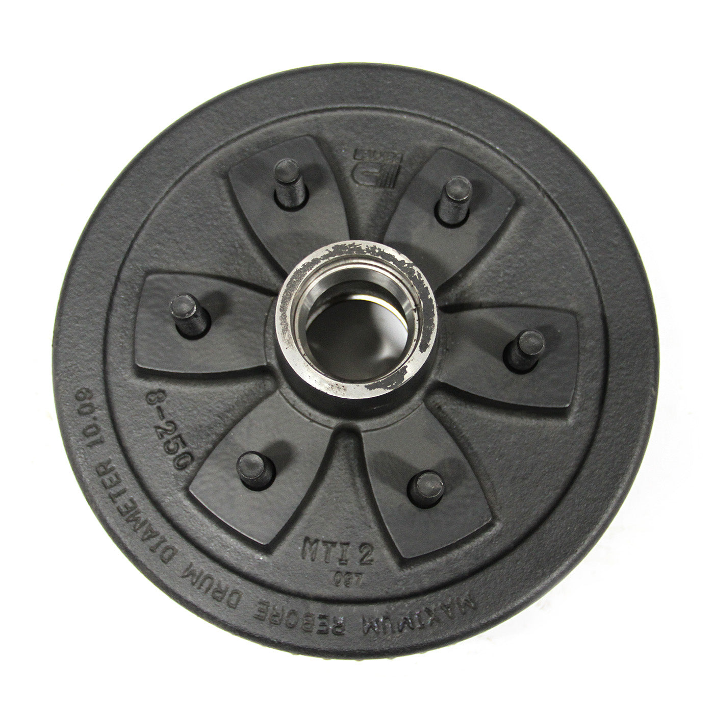 Tambour 10" x 2 1/4" 6 goujons 1/2" B.C. 5,5" 3,5K à graisse seul DEXTER - RecreaShop