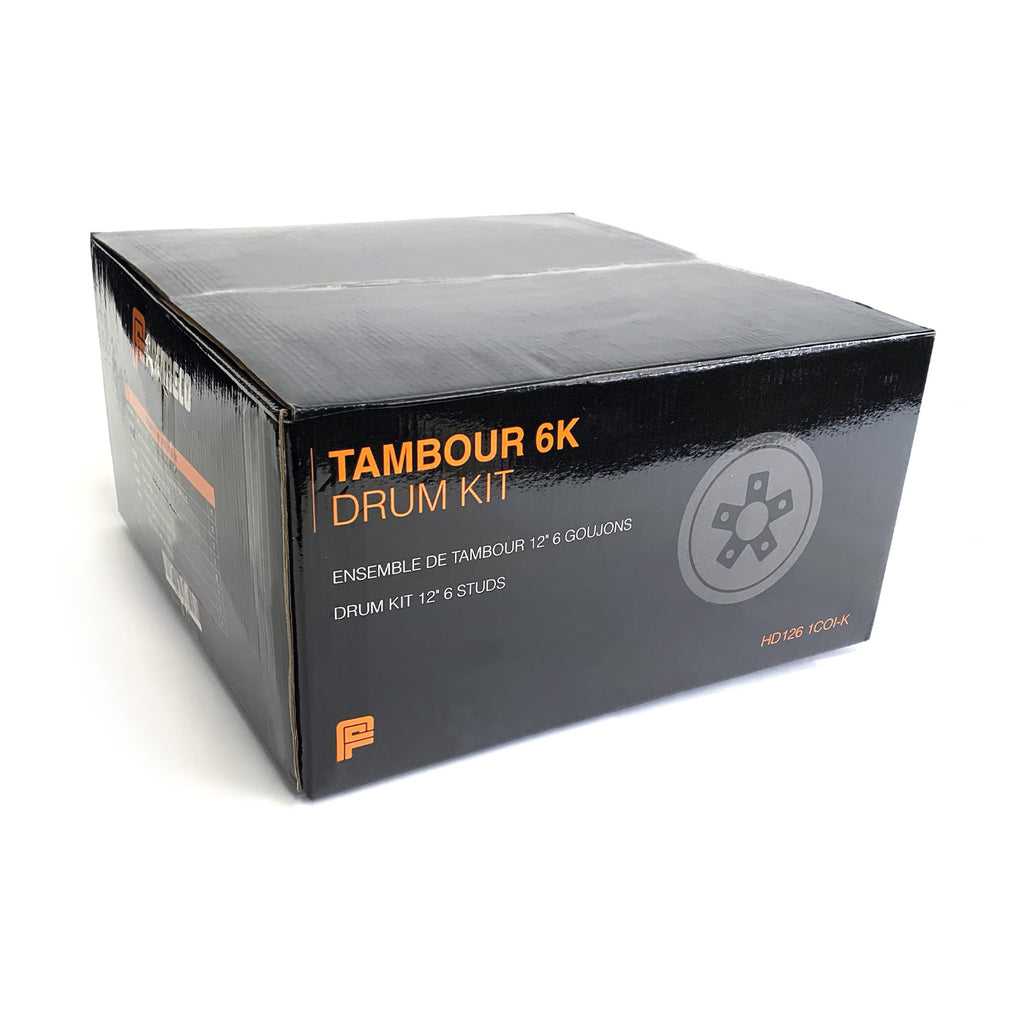 Tambour 12" x 2" 6 goujons 1/2" B.C. 5,5" 6K assemblé et graissé complet (en boîte) FRAMECO - RecreaShop
