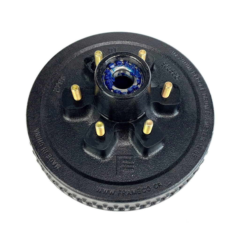 Tambour 12" x 2" 6 goujons 1/2" B.C. 5,5" 6K graissé et assemblé complet FRAMECO - RecreaShop
