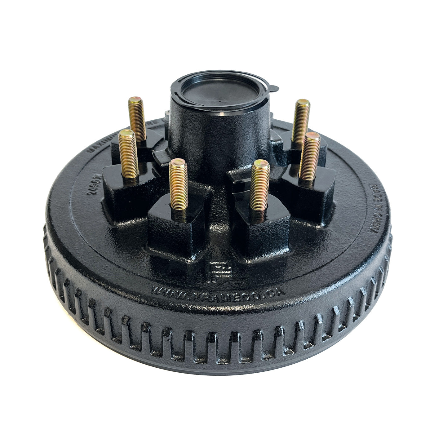 Tambour 12" x 2" 8 goujons 9/16" B.C. 6,5" 7K graissé et assemblé seul FRAMECO - RecreaShop