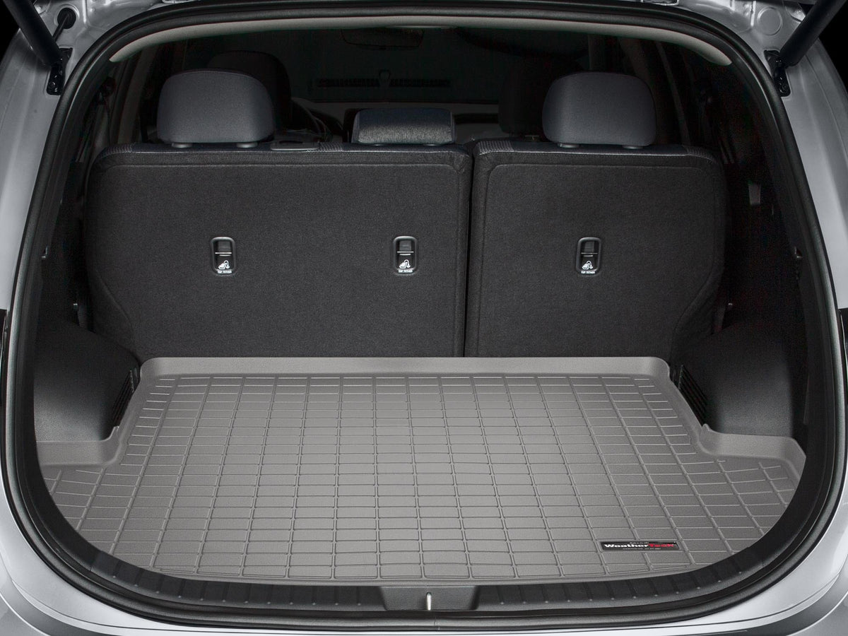Tapis de coffre Cargo Liner derrière la 2e rangée gris WeatherTech Hyundai Santa Fe 2021-2023 et autres véhicules - Récréashop