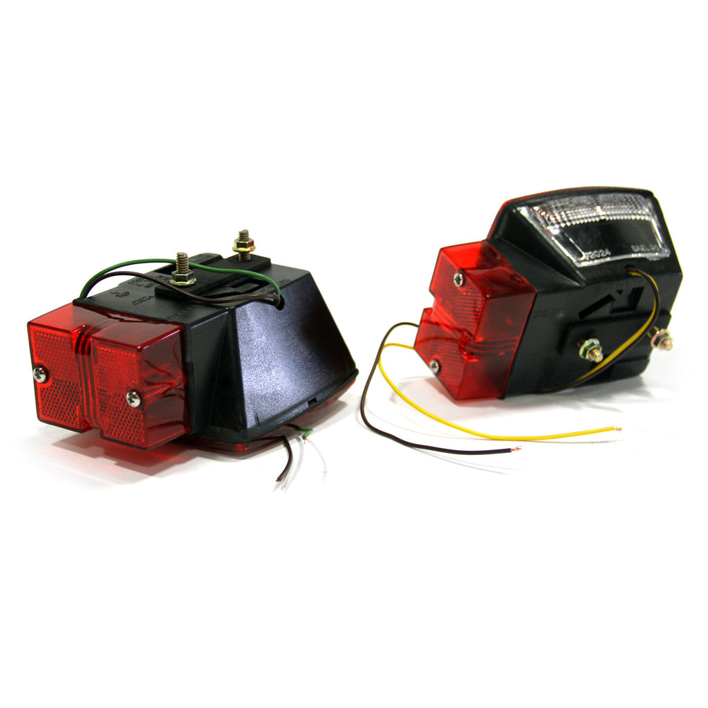 Ensemble de lumières LED 4 1/2" x 4 1/2" x 2 1/2" rouges 16 diodes (fil 25') pour petite remorque - RecreaShop