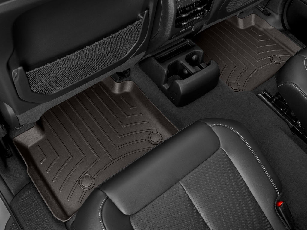 Tapis arrière FloorLiner cacao WeatherTech Jeep Grand Cherokee L 2021, 2025-2027 (selon la version, voir compatibilité) - Récréashop