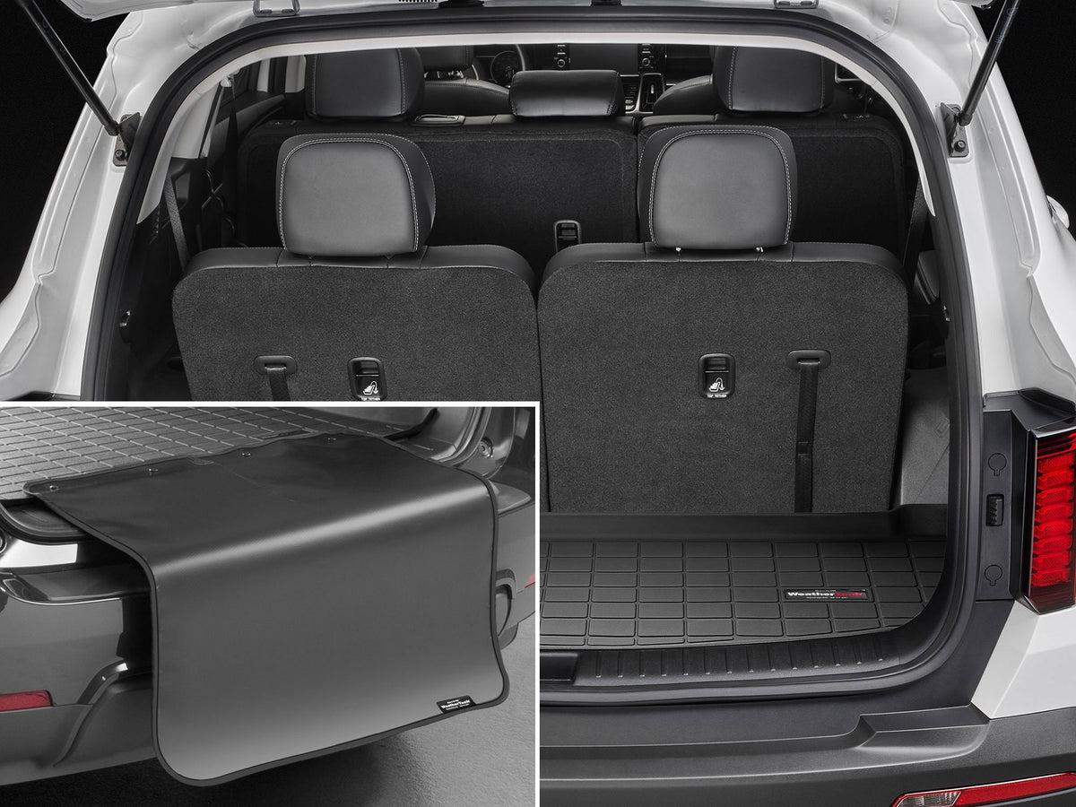 Tapis de coffre Cargo Liner derrière la 3e rangée noir avec protecteur de pare-chocs WeatherTech Kia Sorento 2021-2026 et autres véhicules - Récréashop