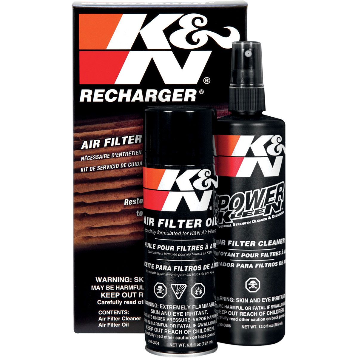 K&N - Kit d'entretien de filtre à air pour recharge - Récréashop