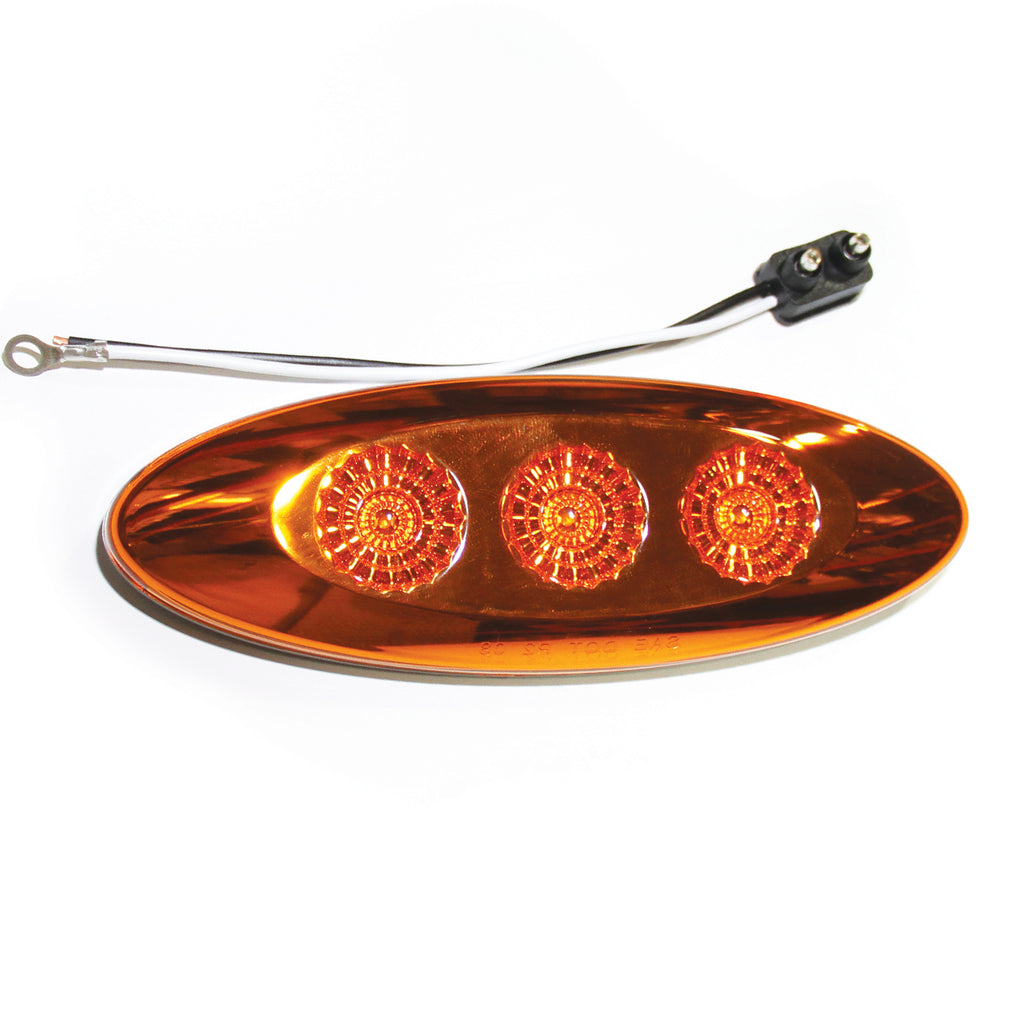 Lumière de gabarit LED 6 1/2" x 2 1/4" ambre 3 diodes - RecreaShop