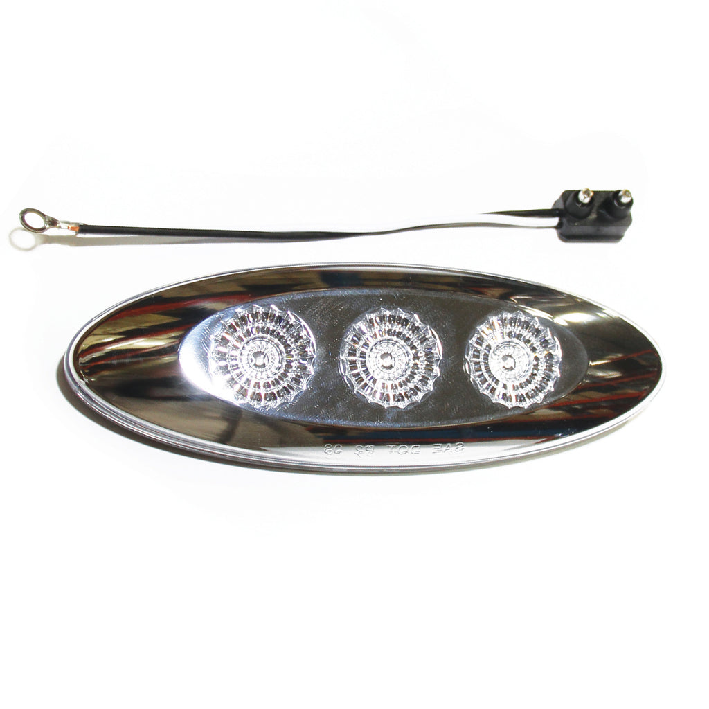 Lumière de gabarit LED 6 1/2" x 2 1/4" claire 3 diodes rouges - RecreaShop
