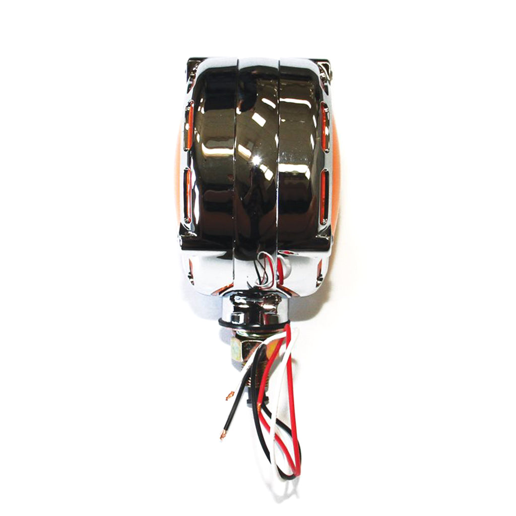 Lumière de position LED 2 faces 4" ambre 21 diodes chrome - RecreaShop